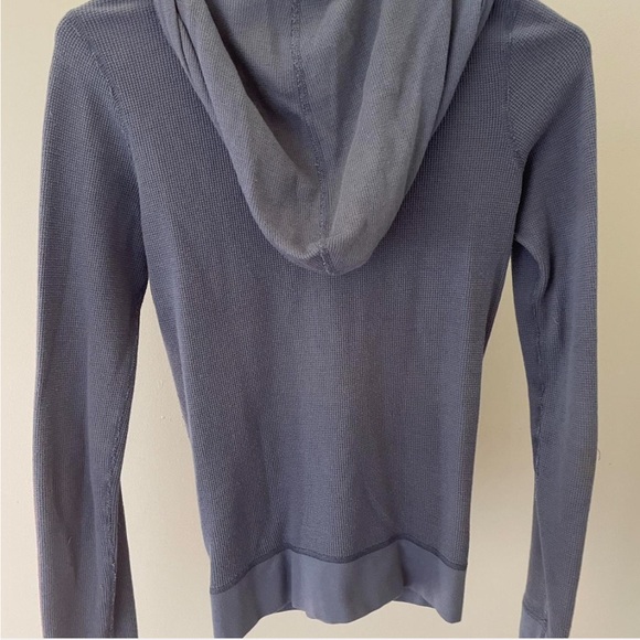 Juicy Couture Thermal Hoodie Classic Blue Zip-Up Sweatshirt Y2K Vintage Medium - Picture 2 of 3